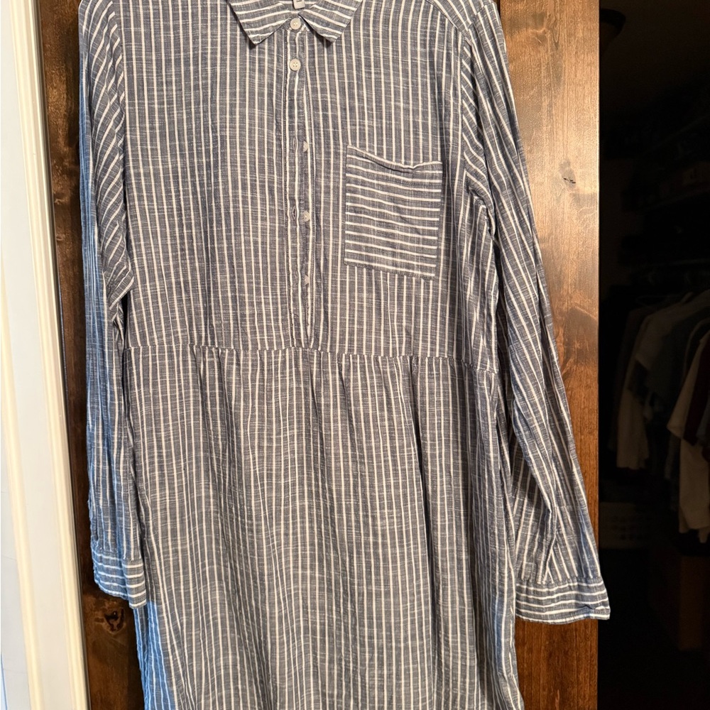 Michael Stars Navy and White Striped Mini Dress